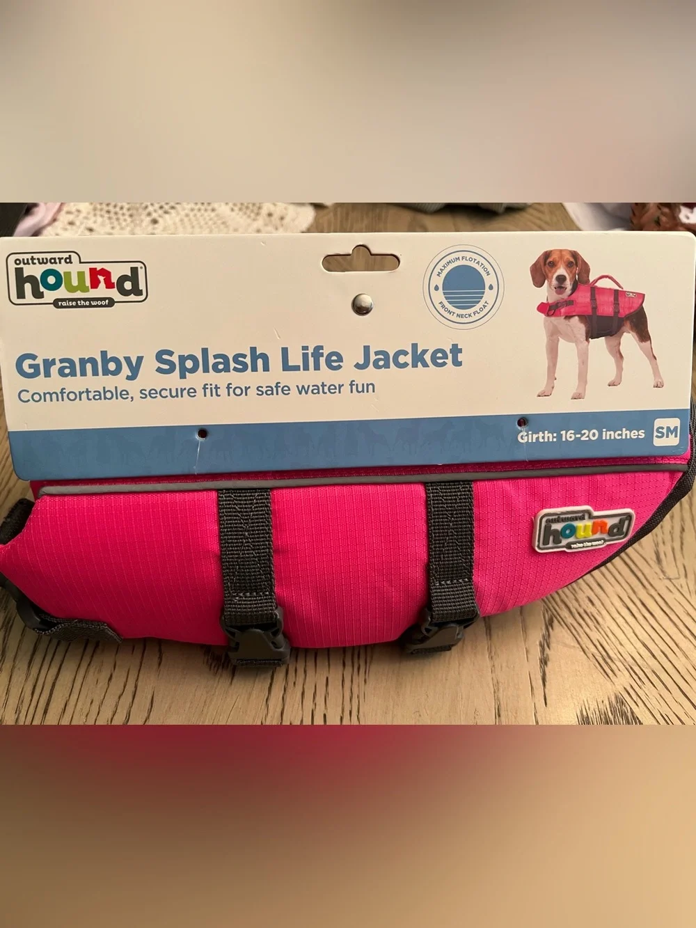 Outward Hound Granby Splash Life Jacket bright pink Small / girth 18-20” NWT